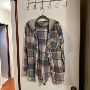 BKE hooded button up